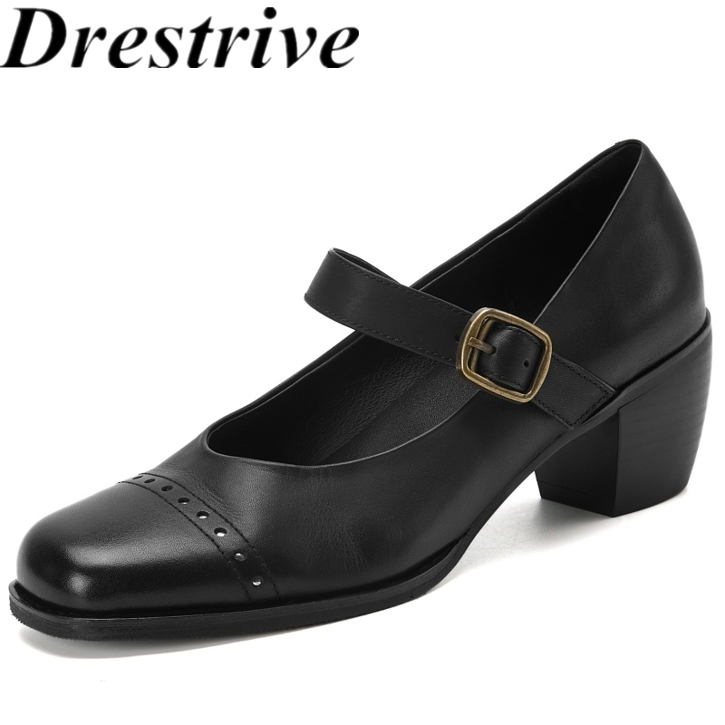 Leather Classic Strap - Drestrive 2025: классические женские туфли-лодочки высшего