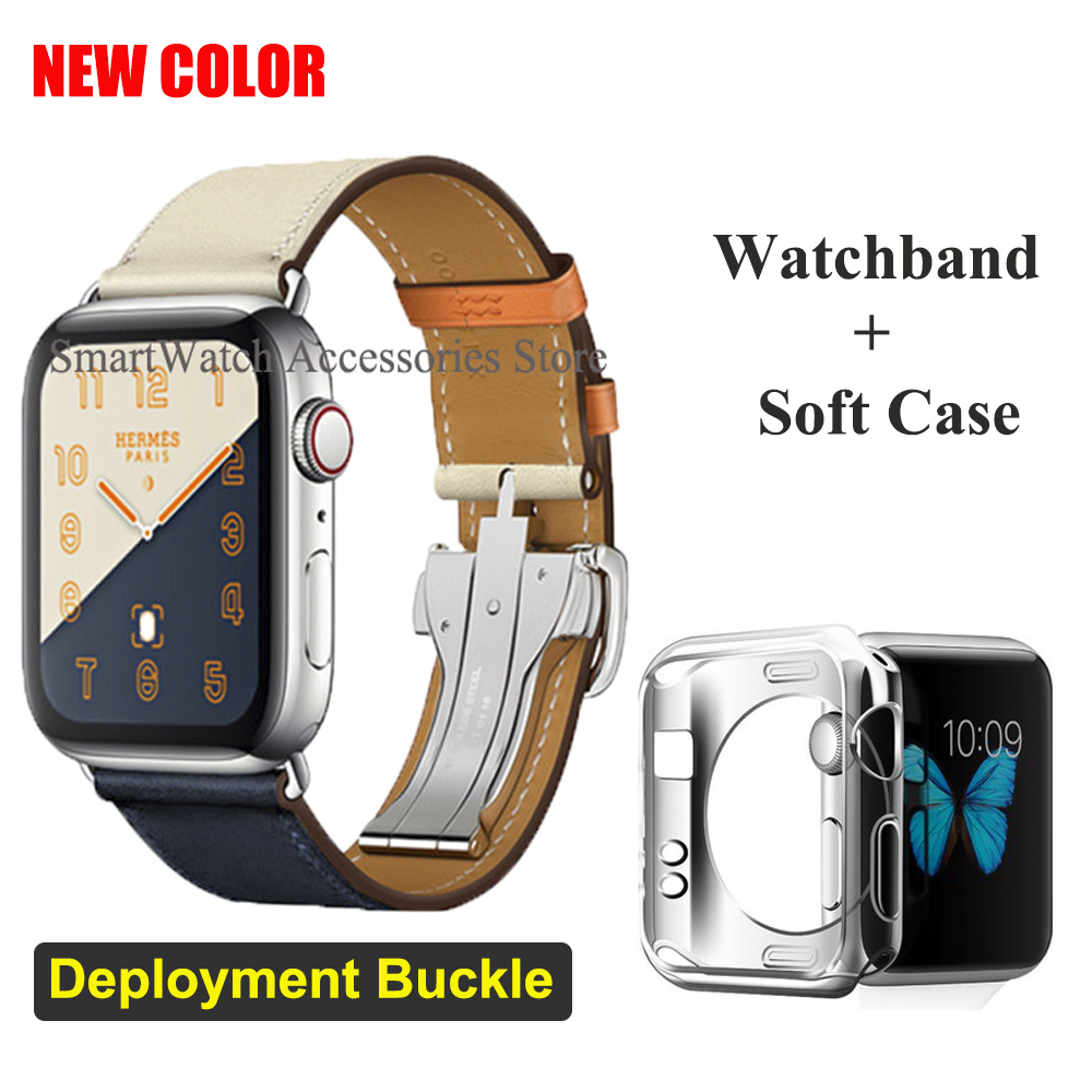Smartwatch Accessories Shop - Ремешок кожаный с пряжкой для Apple