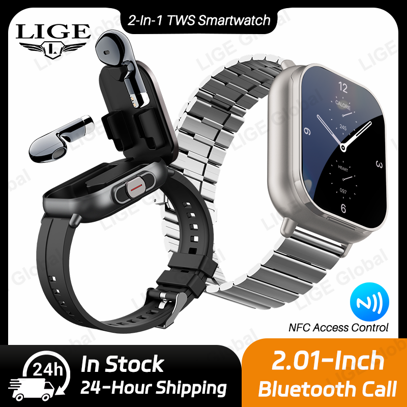 Smartwatch Headset - LIGE TWS 2 в 1: умные