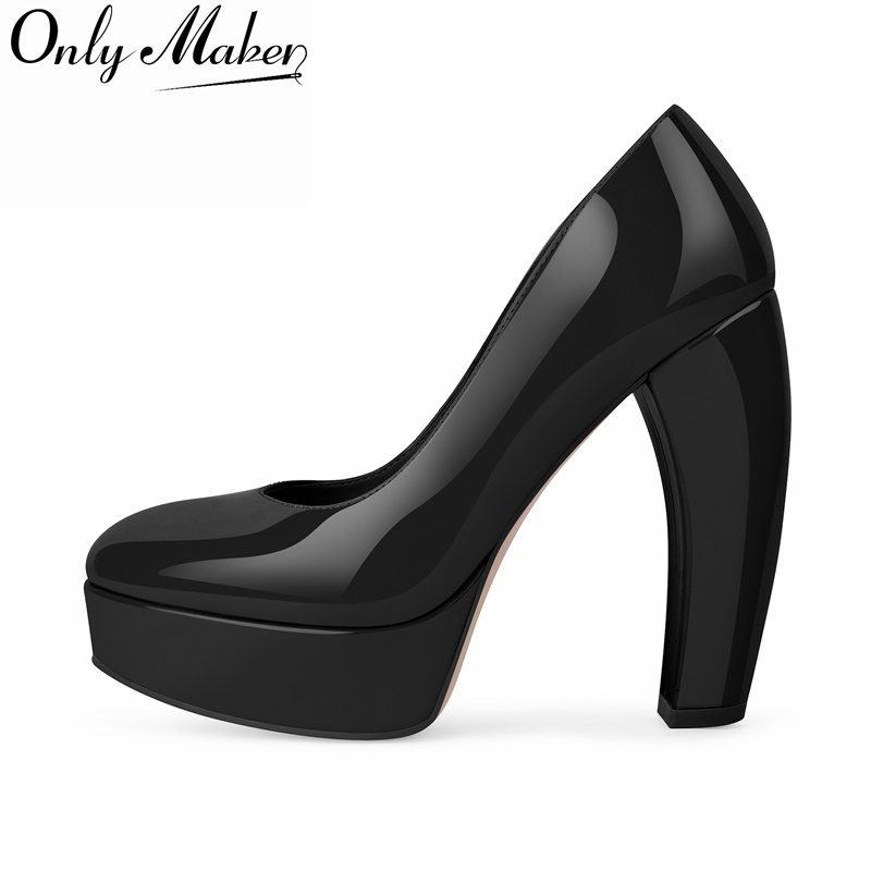 Leather Classic Strap - Женские туфли-лодочки Onlymaker с круглым носком