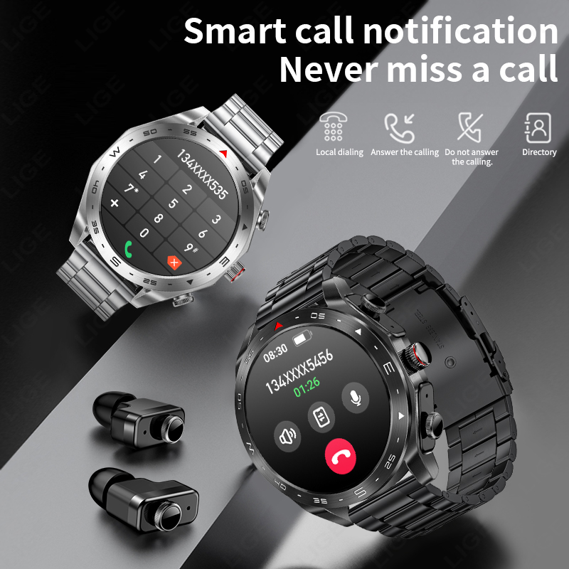 Умные часы LIGE с наушниками,  – обзор и цена Smartwatch Headset