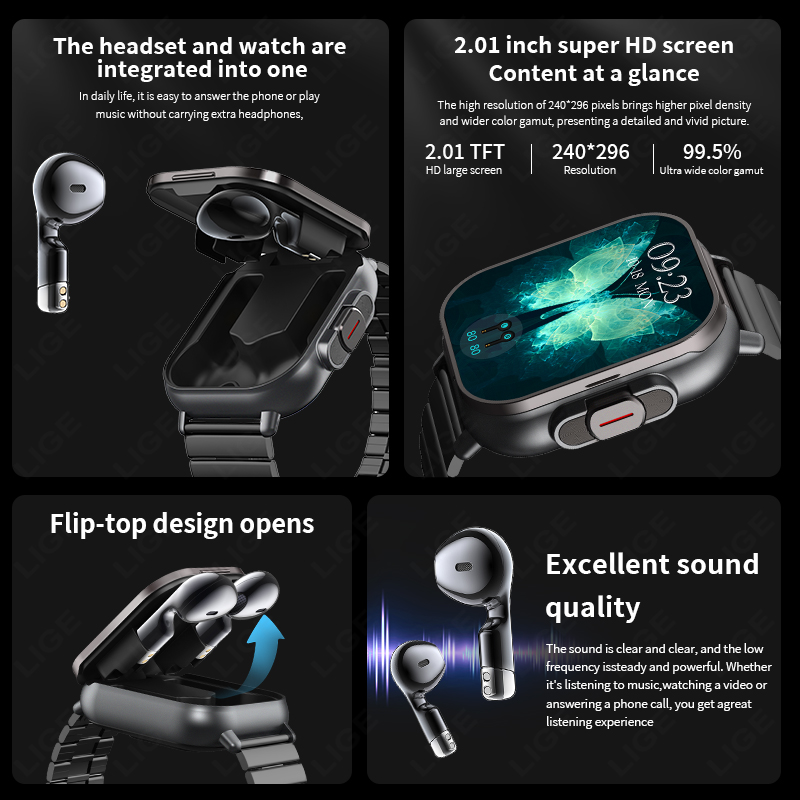 NFC Смарт-часы TWS Гарнитура 2 – обзор и цена Smartwatch Headset