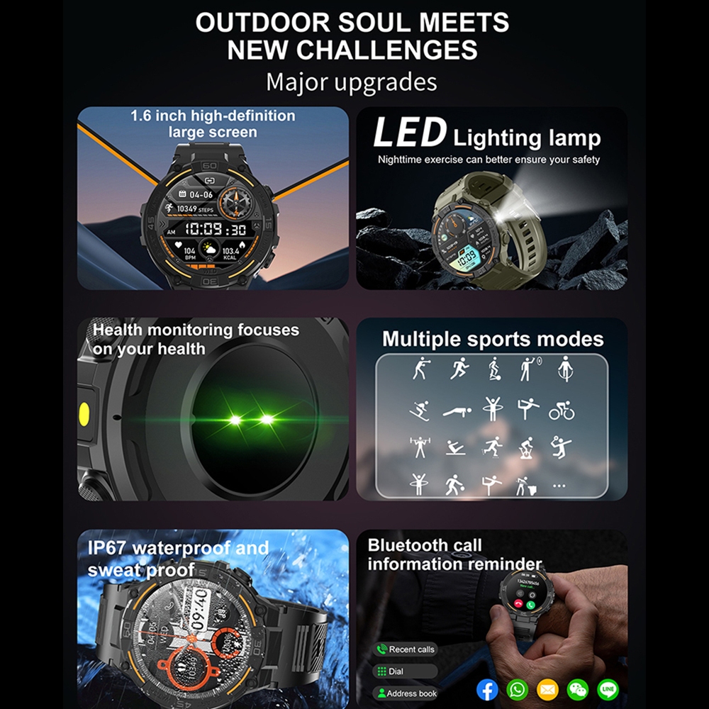 Уличные военные прочные умные  – обзор и цена Smartwatch Face