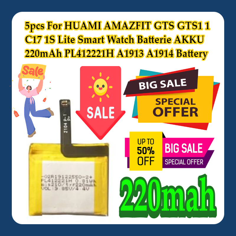 5 шт. для HUAMI AMAZFIT GTS GT – обзор и цена Smartwatch A1914