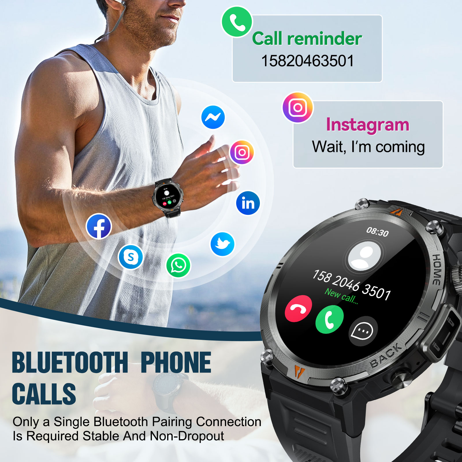 EIGIIS KE3 Bluetooth Call Смар – обзор и цена Smartwatch Face