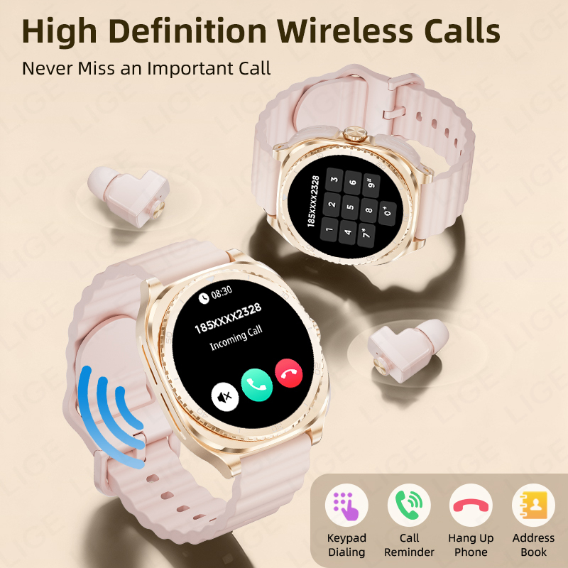 Умные часы LIGE 2-в-1 с TWS-на – обзор и цена Smartwatch Headset