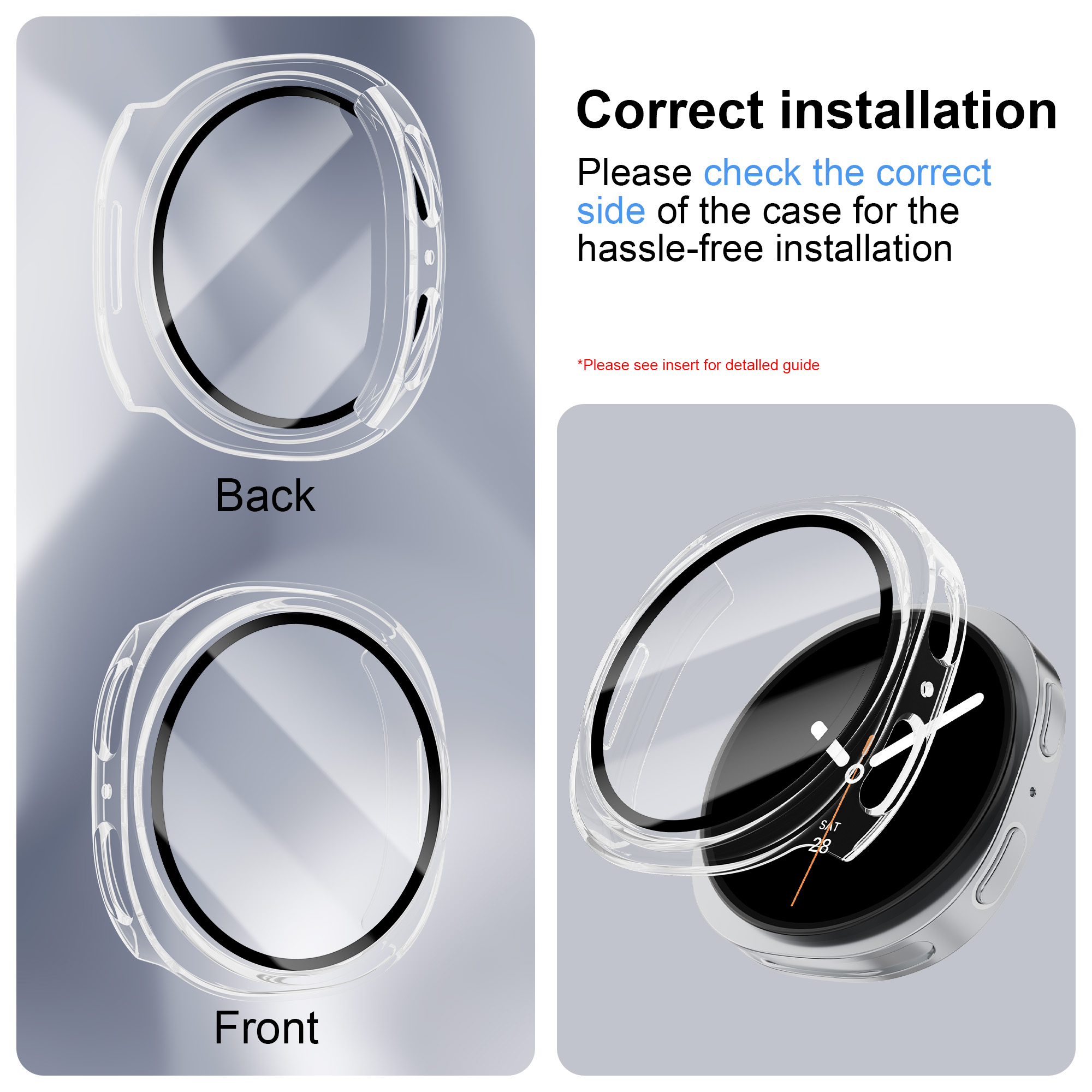 Закаленное стекло + чехол для  – обзор и цена Smartwatch Band Accessories