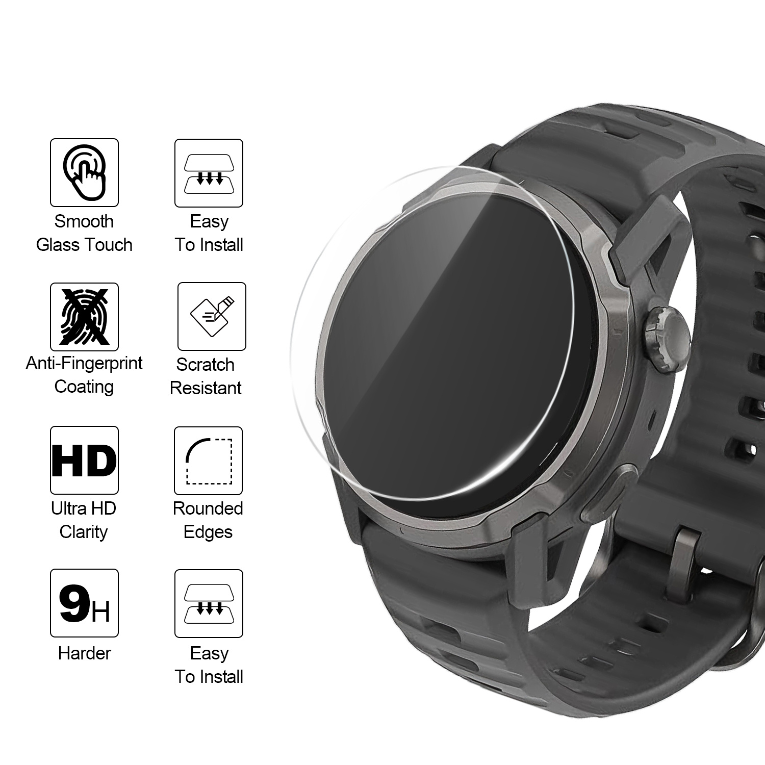2 шт. защитных пленок для часо – обзор и цена Watch Face Protector