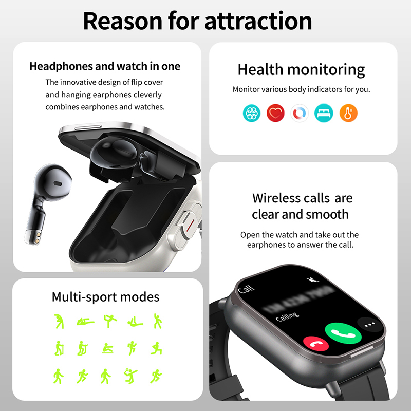 Новые умные часы TWS 2-в-1 с н – обзор и цена Smartwatch Headset